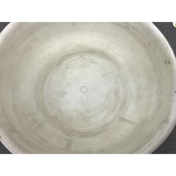 Vintage Lee’s Pottery Hand Painted Floral Fruit Bowl Planter Cream 8.5in x 3in - Picture 7 of 12